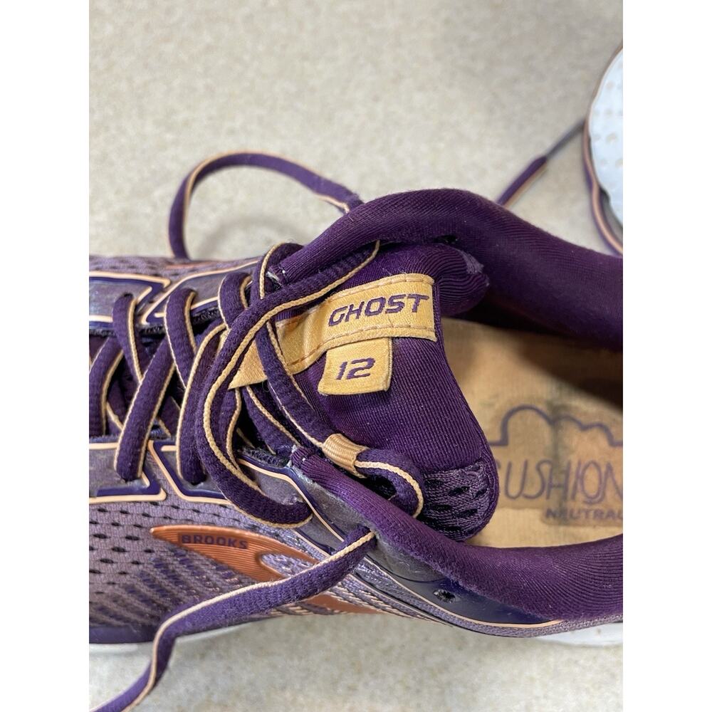 Brooks Womens Ghost 12 Sz 7.5 Medium (B) 1203051B579 Purple Running Shoes - Picture 9 of 13